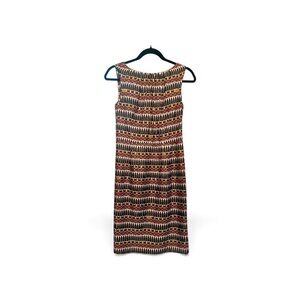 An Original Milly of New York Multicolor Geometric Midi Dress Size 2